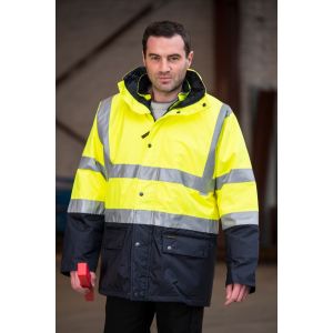 PARKA DE SIGNALISATION 4 EN 1 JAUNE FLUO/MARINE P98 HAUTE... 2