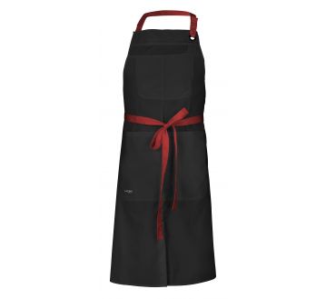 Tablier de cuisine Lafont - 27CLOVE noir et rouge