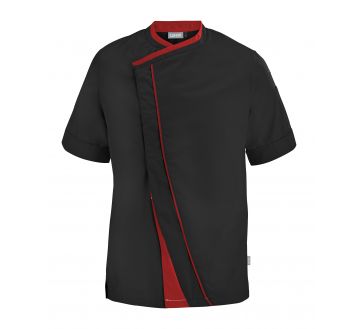 Veste de cuisine pour homme Lafont - 27PARSLEY noir et rouge