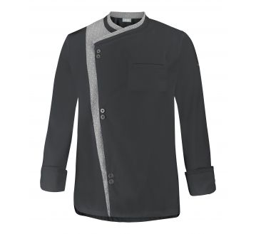 Veste de cuisine pour homme Lafont - 27GARLIC noir et gris