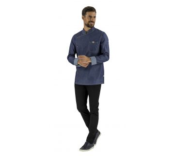 VESTE DE CUISINE HOMME BROCA BLEU JEAN - LAFONT