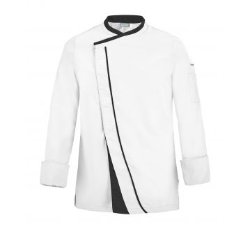 Veste de cuisine pour homme Lafont - 27MINT blanc et noir