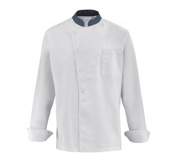 Veste de cuisine pour homme Lafont - 27CABBAGE blanc et gris