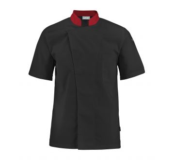 Veste de cuisine pour homme Lafont - 27TURNIP noir et rouge