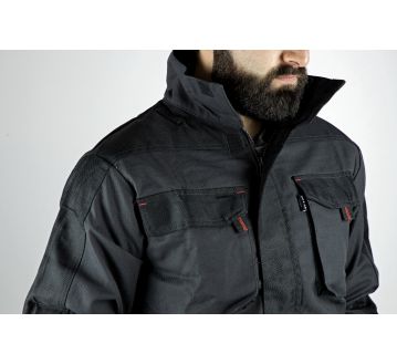 BLOUSON DE TRAVAIL CERAMIQUE GRIS/NOIR - LMA