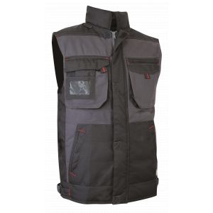 GILET SANS MANCHES SABLE COLORIS GRIS/NOIR - LMA