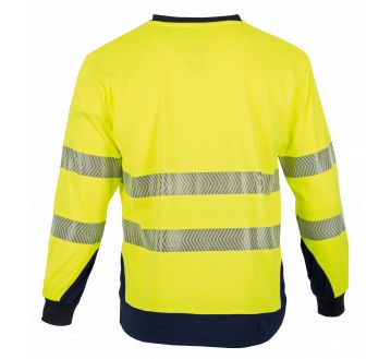 TEE-SHIRT HV CLARTE MANCHE LONGUES ANTI-UV JAUNE/MARINE - LMA