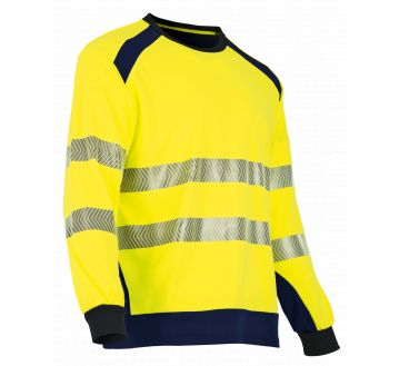 TEE-SHIRT HV CLARTE MANCHE LONGUES ANTI-UV JAUNE/MARINE - LMA