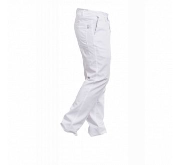 PANTALON CUISINIER P/C BLANC ELASTIQUE TAILLE - 15B240 - PBV