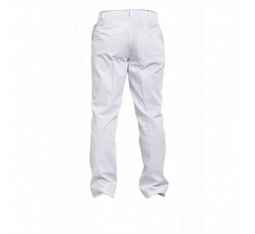 PANTALON CUISINIER P/C BLANC ELASTIQUE TAILLE - 15B240 - PBV