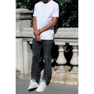 T shirt unisexe manches courtes​ Made in France Sacha de la marque ATF coloris blanc 2