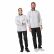 VESTE CUISINE MIXTE BLANC/NOIR VENIS P/C PRESSIONS - PBV
