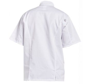 17B veste cuisinier manches courtes poly-coton blanc pbv