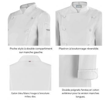VESTE CUISINE FEMME PLATINE - LAFONT