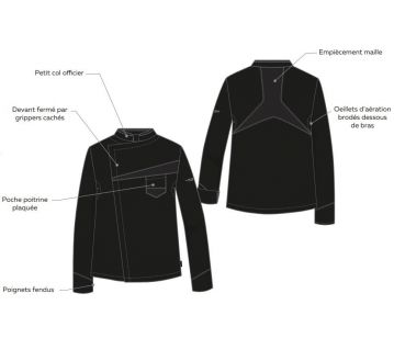 VESTE DE CUSINE HOMME LEMONGRASS MANCHES LONGUES - LAFONT