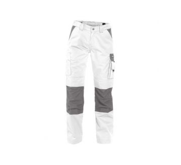 Pantalon de travail femme Dassy Boston blanc et gris