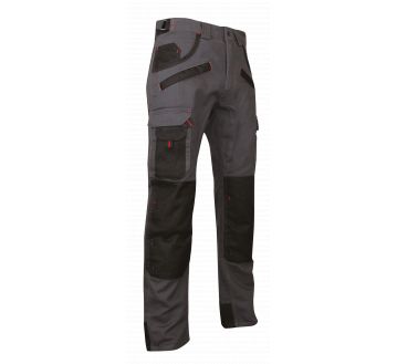 PANTALON DE TRAVAIL ARGILE GRIS/NOIR - LMA