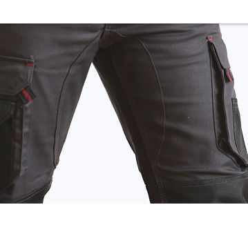 PANTALON DE TRAVAIL ARGILE GRIS/NOIR - LMA