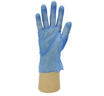 CARTON 10 BOITES 100 GANTS VINYLE BLEU NON POUDRES - GD13 - HPC