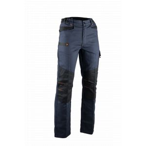 PANTALON DE TRAVAIL MULTIPOCHES CALAMINE BICOLORE MARINE/NOIR - LMA