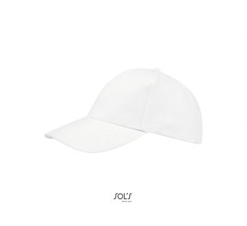 casquette 6 panneaux buffalo sols blanc vue de profil