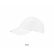 casquette 6 panneaux buffalo sols blanc vue de profil