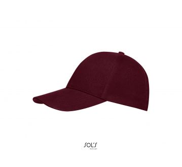casquette 6 panneaux buffalo sols bordeaux vue de profil
