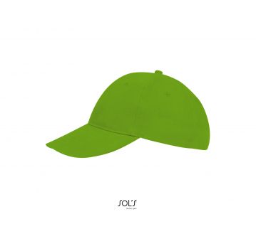 casquette 6 panneaux buffalo sols lime vue de profil