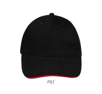 Casquette Sol’s noir/rouge