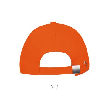 casquette 6 panneaux buffalo sols orange vue de dos