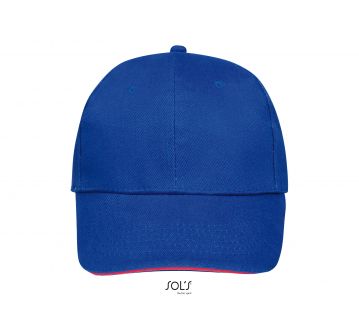 Casquette Sol’s royal / corail fluo