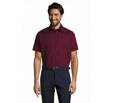 CHEMISE HOMME MANCHES COURTES BROADWAY STRETCH...