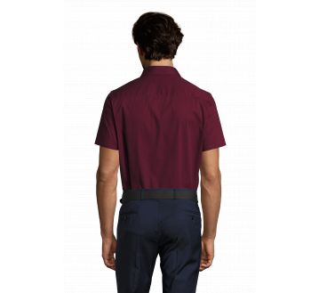 CHEMISE HOMME MANCHES COURTES BROADWAY STRETCH...