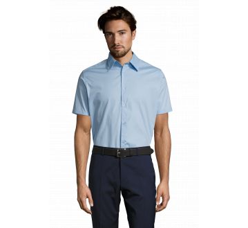 CHEMISE HOMME MANCHES COURTES BROADWAY STRETCH...
