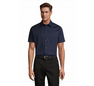 CHEMISE HOMME MANCHES COURTES BROADWAY STRETCH...