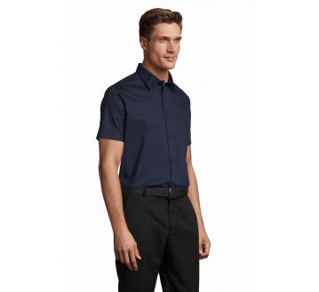 CHEMISE HOMME MANCHES COURTES BROADWAY STRETCH...