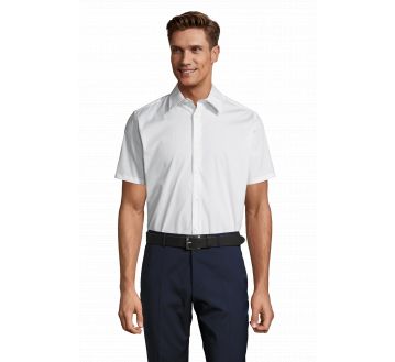 CHEMISE HOMME MANCHES COURTES BROADWAY STRETCH...