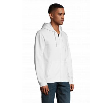 SWEAT ZIP A CAPUCHE STONE UNISEXE 01714 - SOL'S