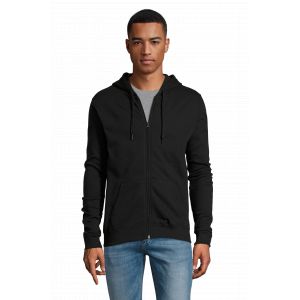 SWEAT ZIP A CAPUCHE STONE UNISEXE 01714 - SOLS 2