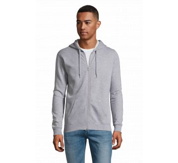 SWEAT ZIP A CAPUCHE STONE UNISEXE 01714 - SOL'S