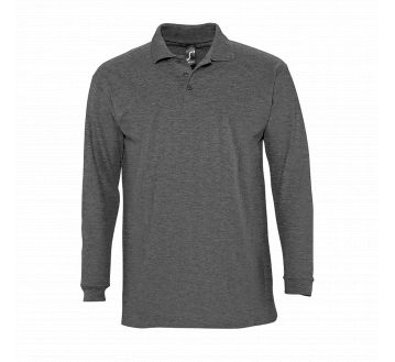 Polo homme Sol's WINTER II anthracite chiné