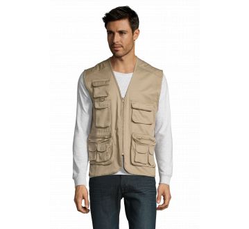 GILET WILD REPORTER MULTIPOCHES - sable