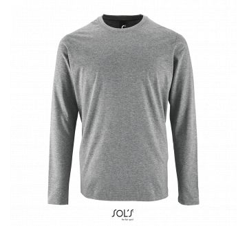 T-shirt manches longues homme Sol’s Imperial gris chiné