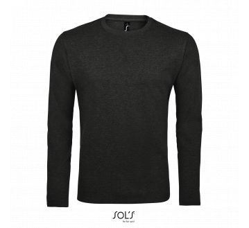T-shirt manches longues homme Sol’s Imperial anthracite chiné