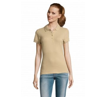 POLO FEMME PASSION MANCHES COURTES SABLE - SOL'S
