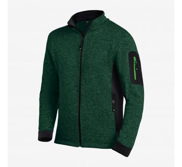 Veste en tricot polaire homme FHB CHRISTOPH vert