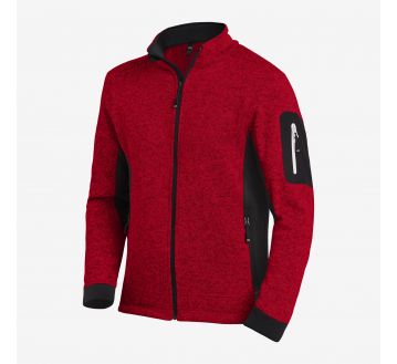Veste en tricot polaire homme FHB CHRISTOPH rouge