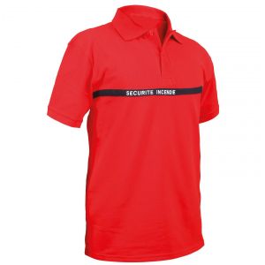 POLO DE TRAVAIL "SECURITE INCENDIE" ROUGE POLBSC20MAP - TBM