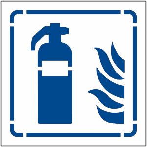 POCHOIR POLYESTER "EXTINCTEUR" - 30X31cm