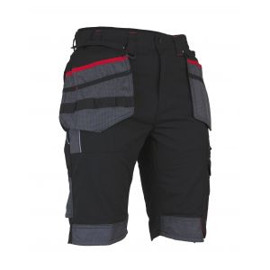 BERMUDA DE TRAVAIL SEDIMENT NOIR MULTIPOCHES - LMA